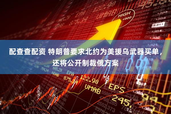 配查查配资 特朗普要求北约为美援乌武器买单，还将公开制裁俄方案