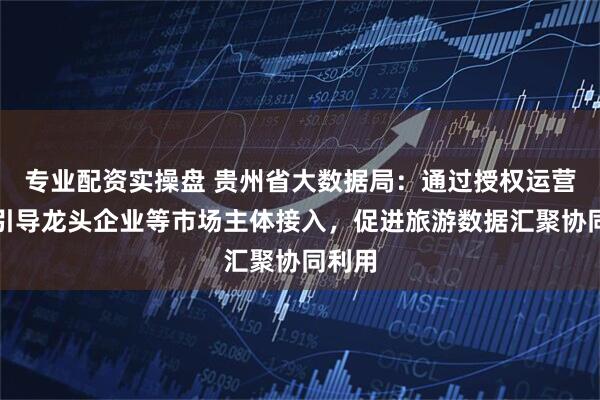专业配资实操盘 贵州省大数据局：通过授权运营方式引导龙头企业等市场主体接入，促进旅游数据汇聚协同利用